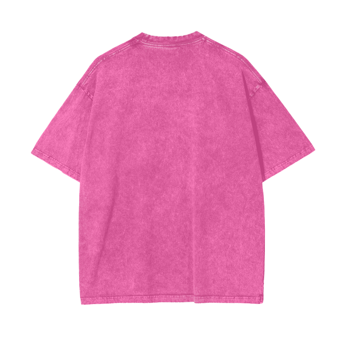 99 Pink Acid Wash Oversize T-Shirt