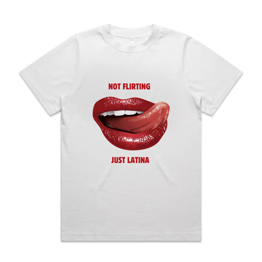 Not Flirting, Just Latina Baby Tee